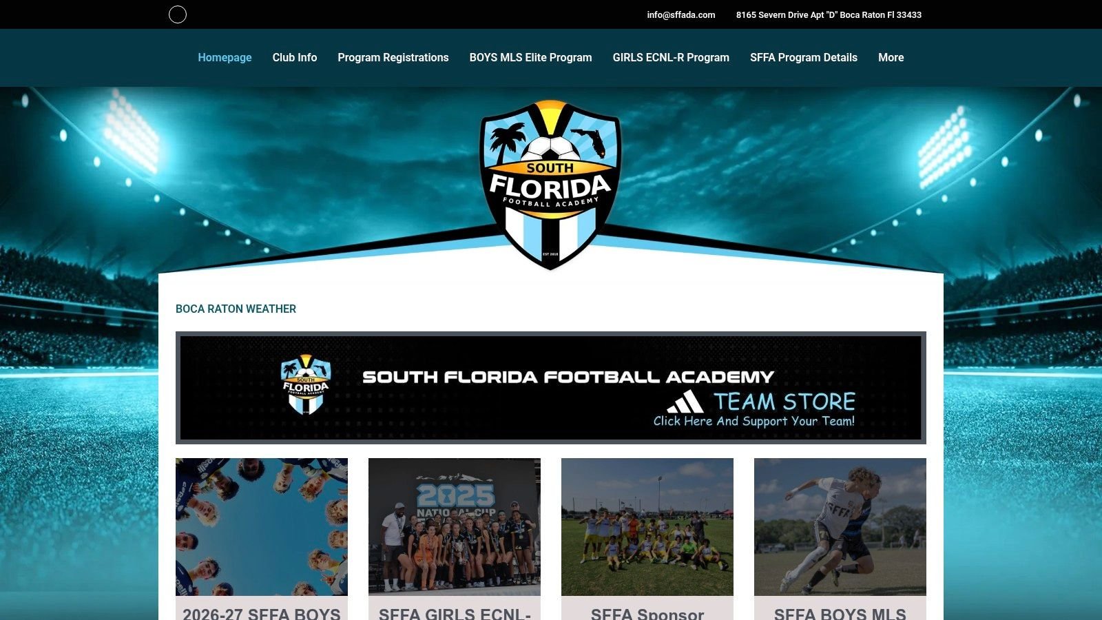 SOUTH FLORIDA FOOTBALL ACADEMY (SFFA) – BOCA RATON AREA
