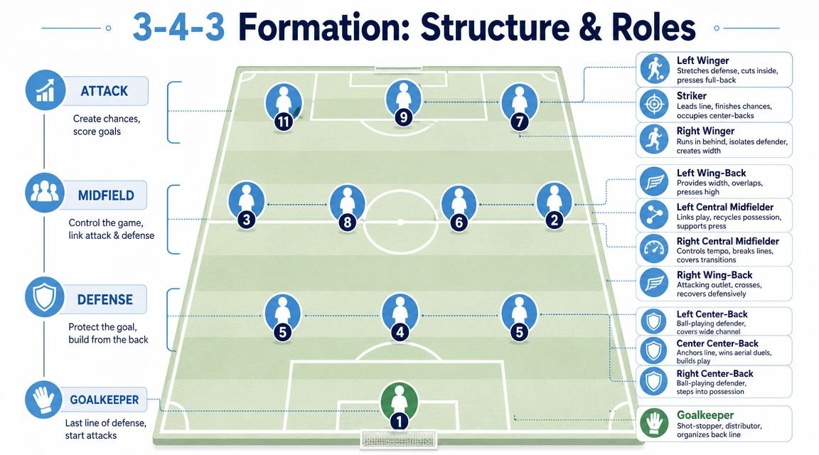 DECODING THE 3-4-3 FORMATION STRUCTURE AND PLAYER ROLES